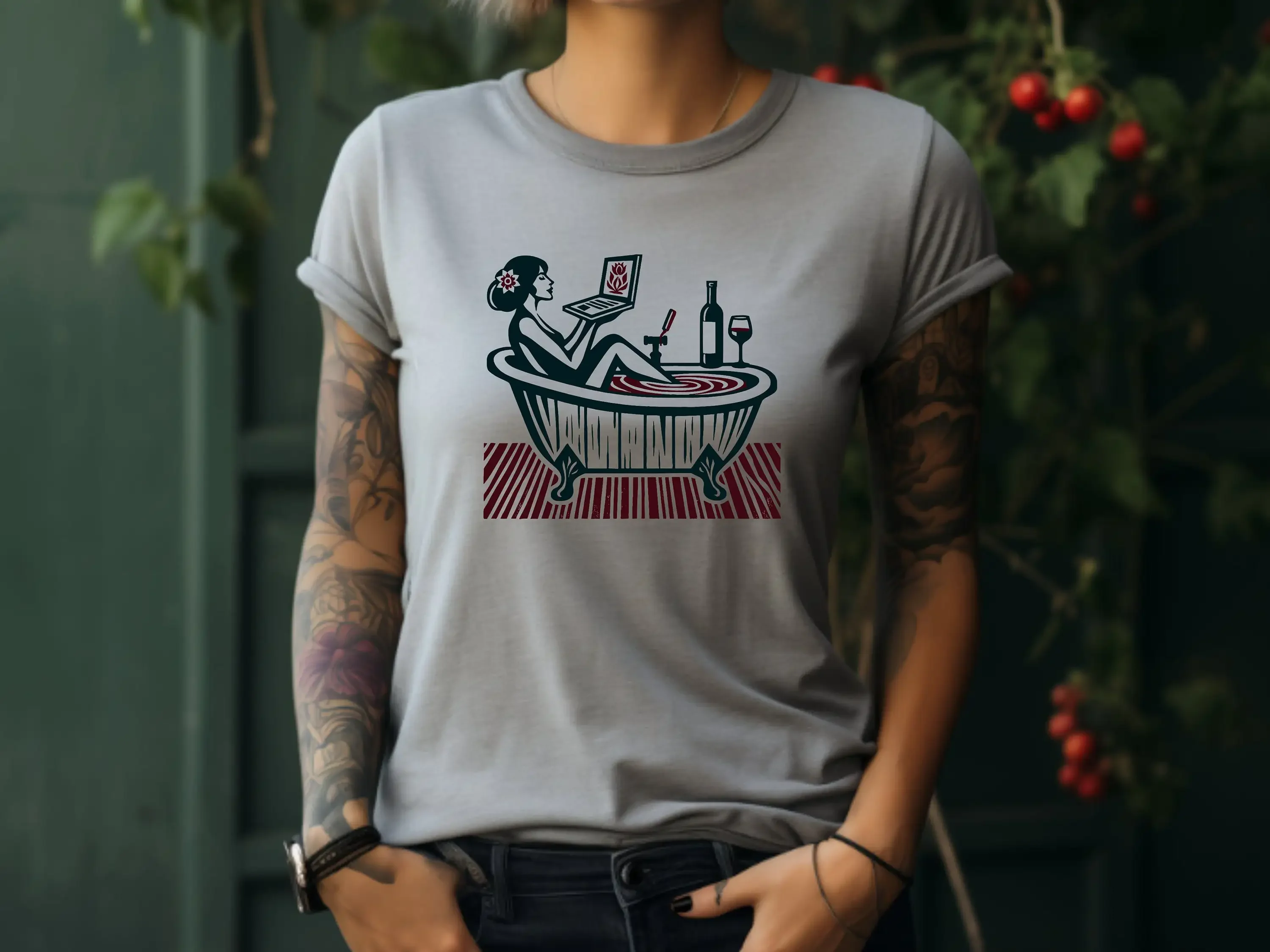 Spa Wellness Fort - Self Care T Shirt Wine Lover