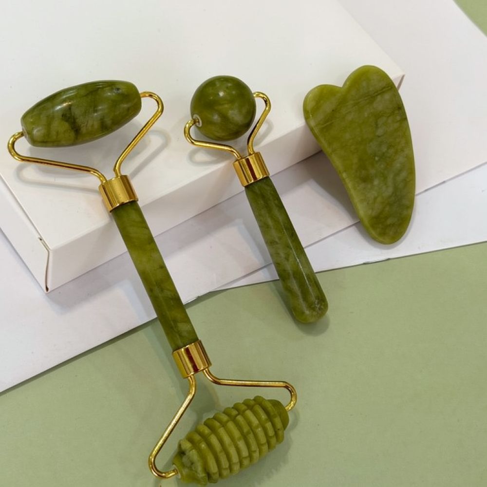 Natural Green Xiu Jade Roller  - Jade Roller Stone review and price