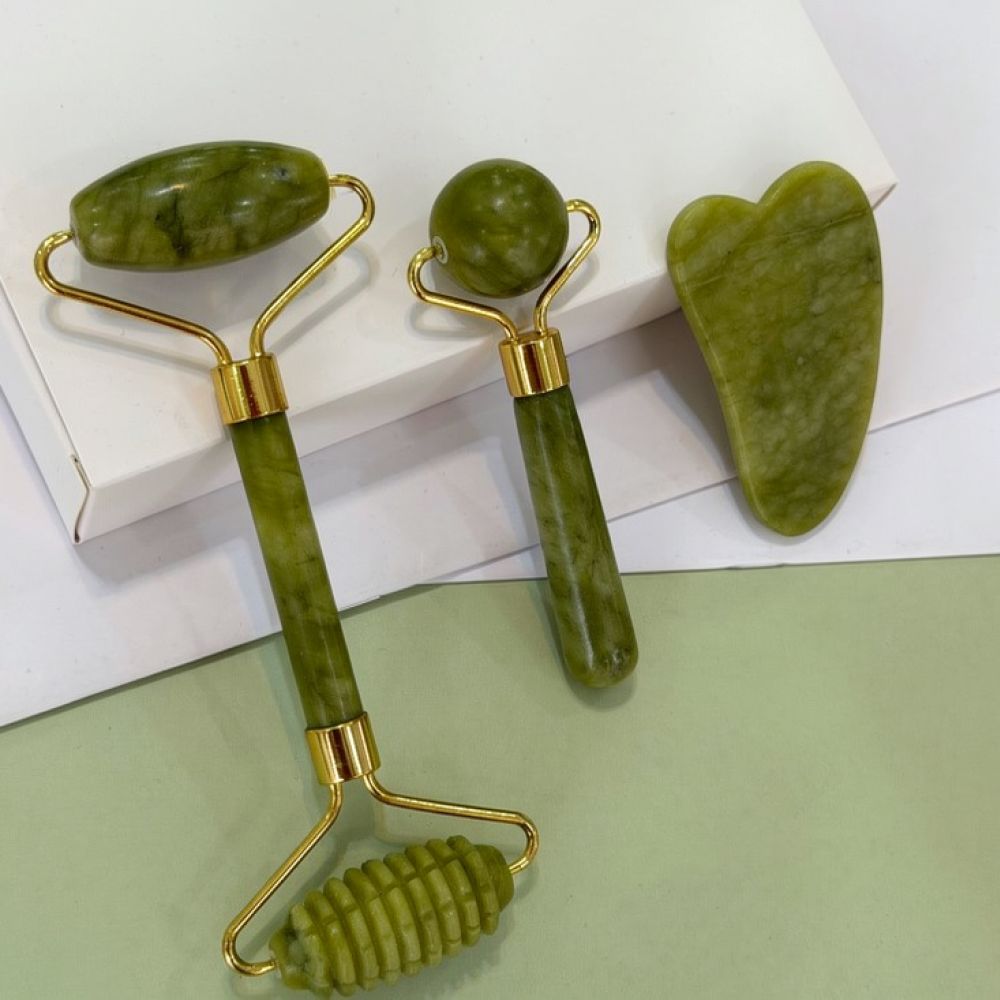 Natural Green Xiu Jade Roller  - Jade Roller Stone review and price
