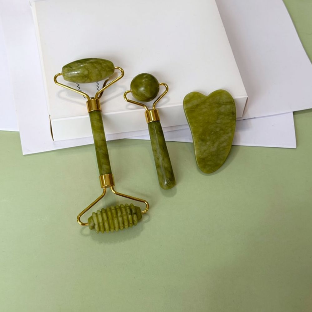 Natural Green Xiu Jade Roller  - Jade Roller Stone review and price