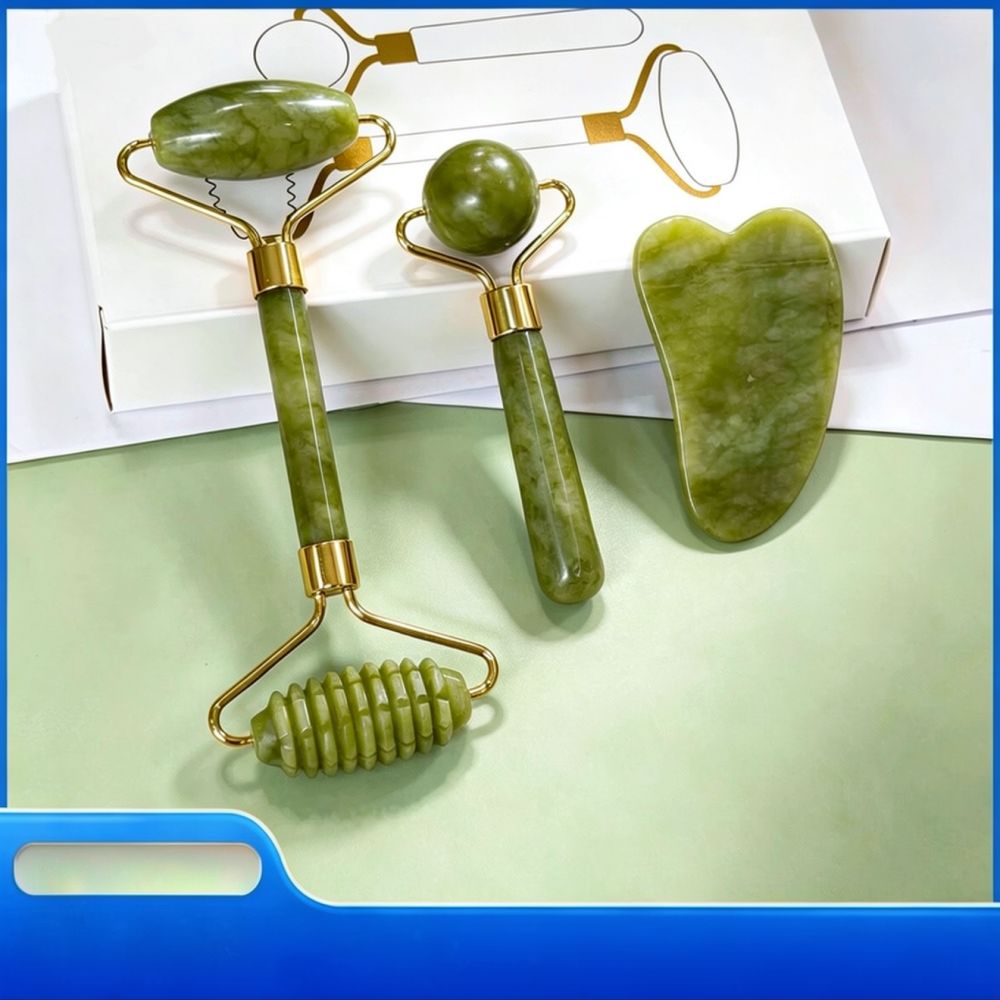 Natural Green Xiu Jade Roller  - Jade Roller Stone review and price