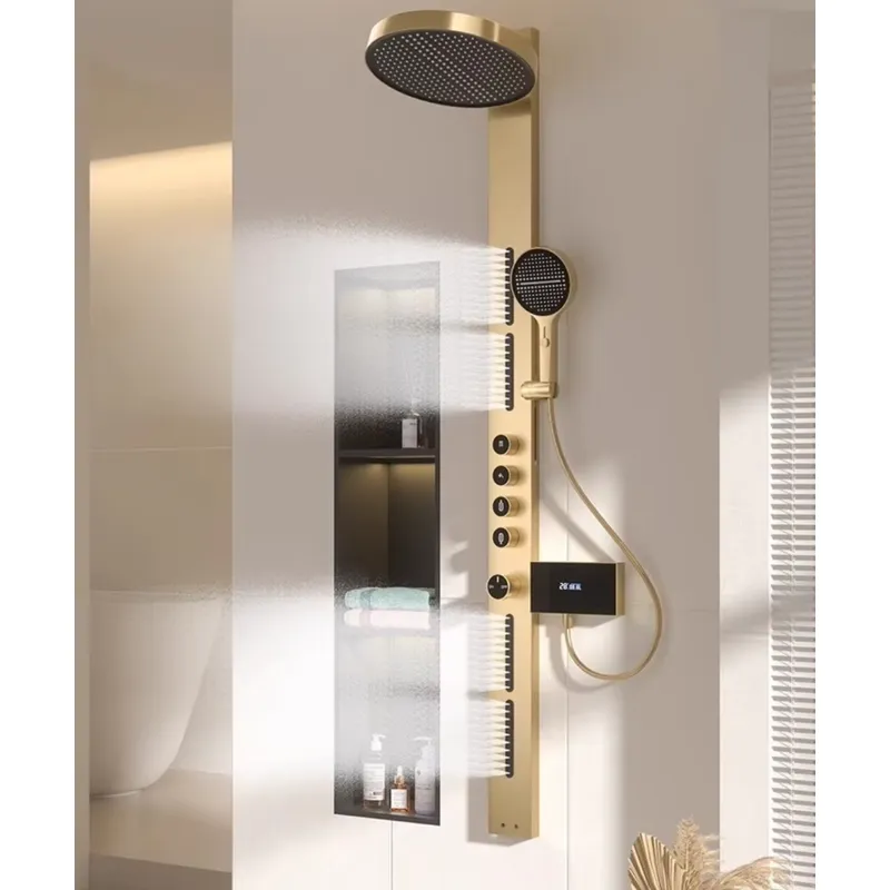 Brass Rainfall Shower Panel Se - Spa & Wellness Joule review and price