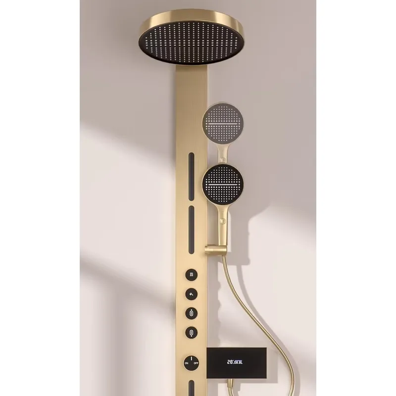 Brass Rainfall Shower Panel Se - Spa & Wellness Joule review and price